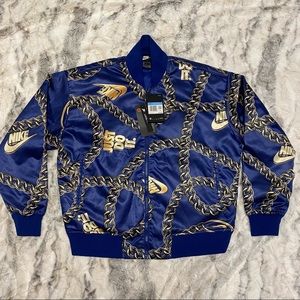 Nike Sportswear Icon Synthetic Fill Clash Blue Bomber Jacket -Women’s Medium